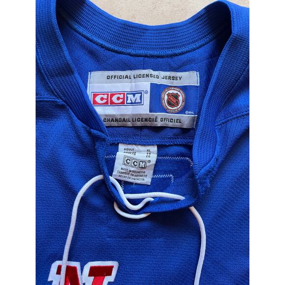Brian LEETCH #2 New York Rangers 2000s CCM jersey XL blue NHL hockey vintage - Picture 10 of 11
